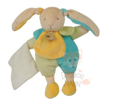  douceur flower pantin lapin jaune vert bleu 